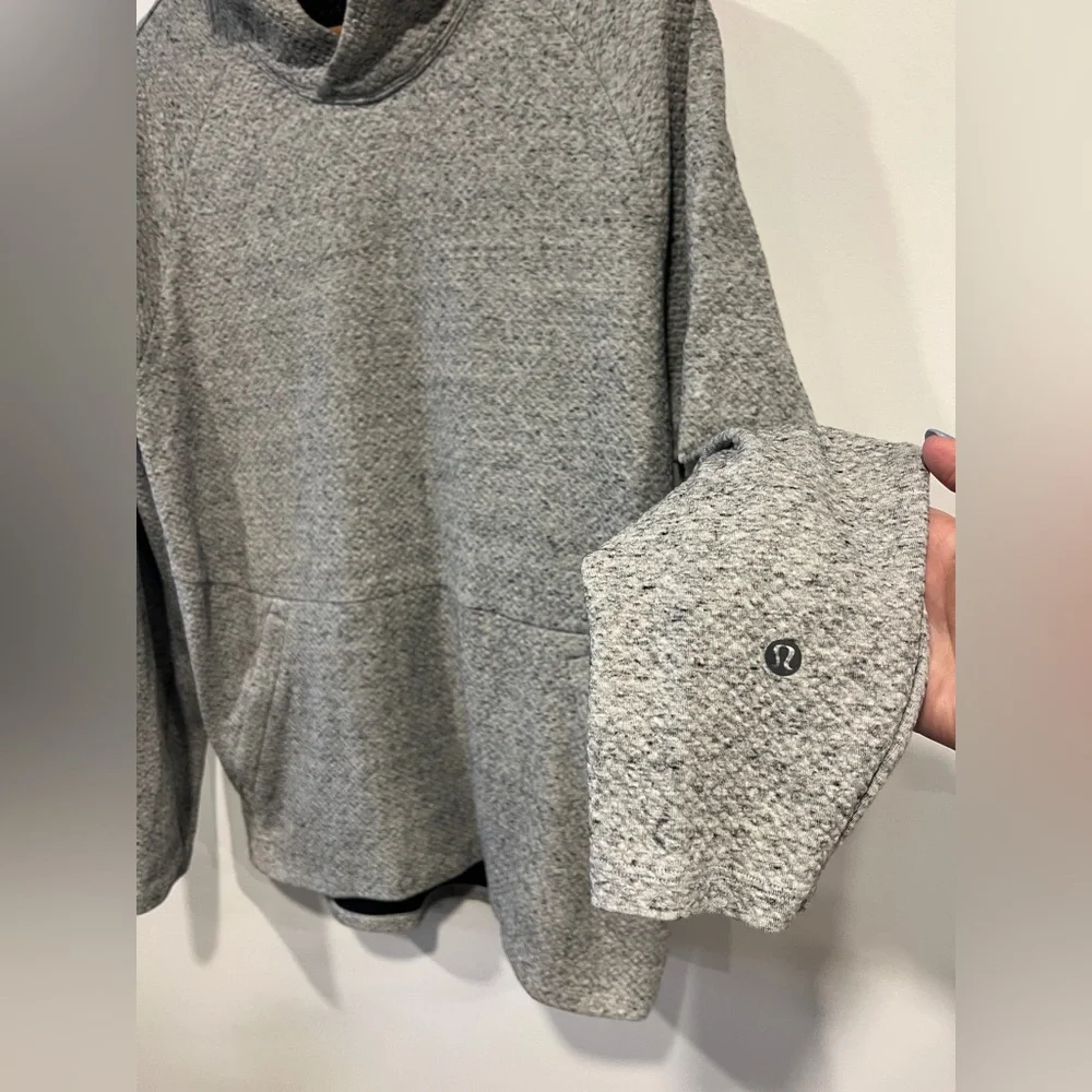 Men’s Lululemon At Ease Hoodie Textured Gray - Picture 4 of 6